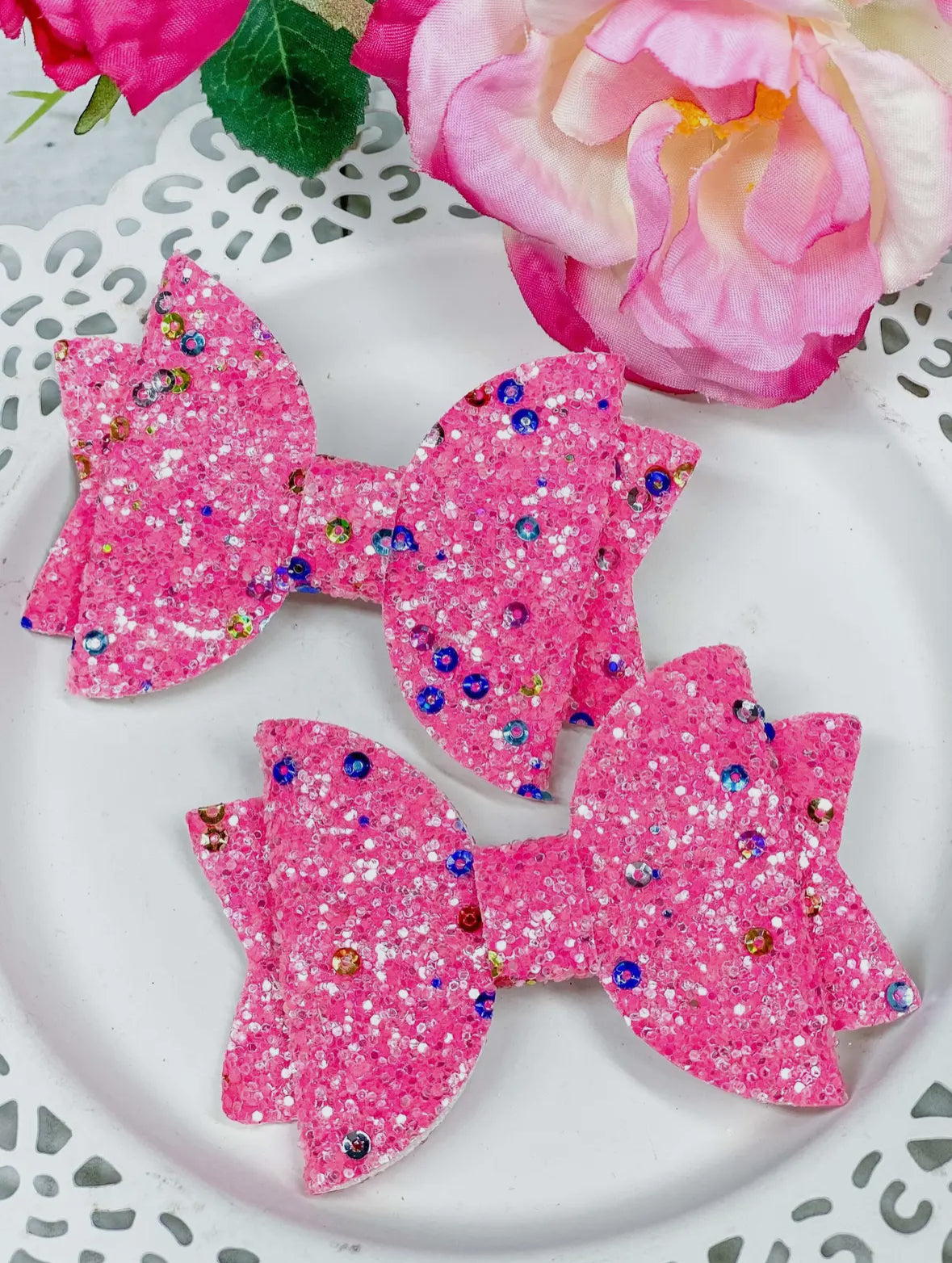 Glitter Bows Set of 2