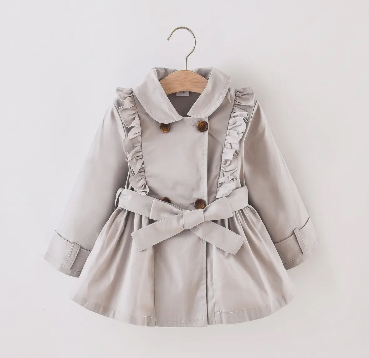 Doll Collar Double Breasted Coat