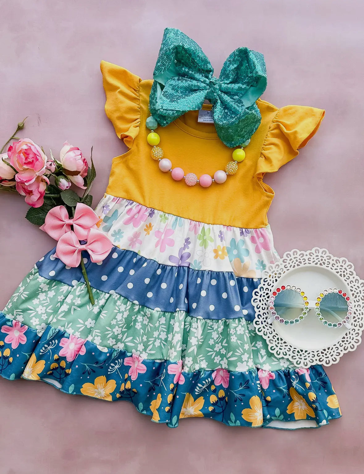 Yellow Floral Dress