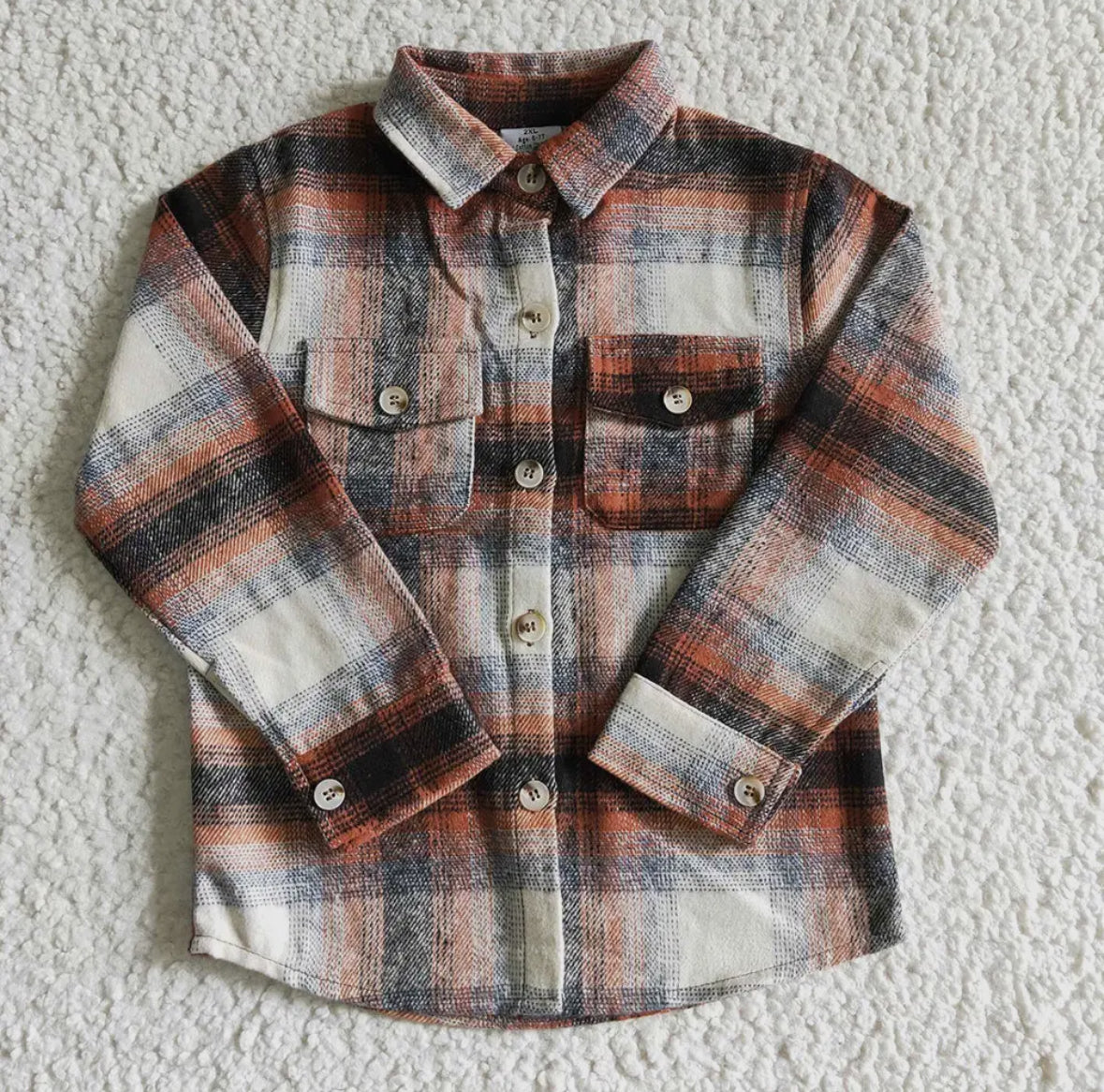 Orange Plaid Flannel