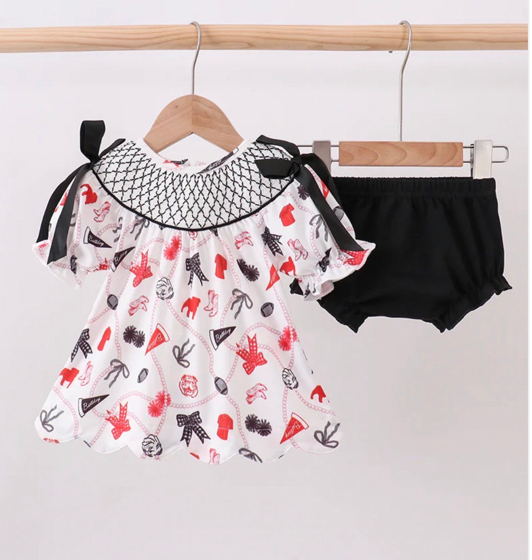 Georgia Smocked Bloomer Set