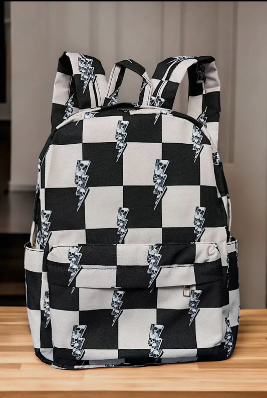 Bolt Print Backpack