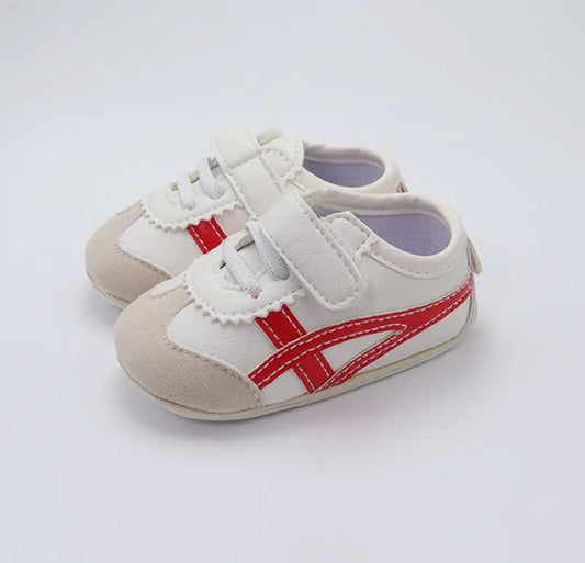 Off White/Red Infant Shoes