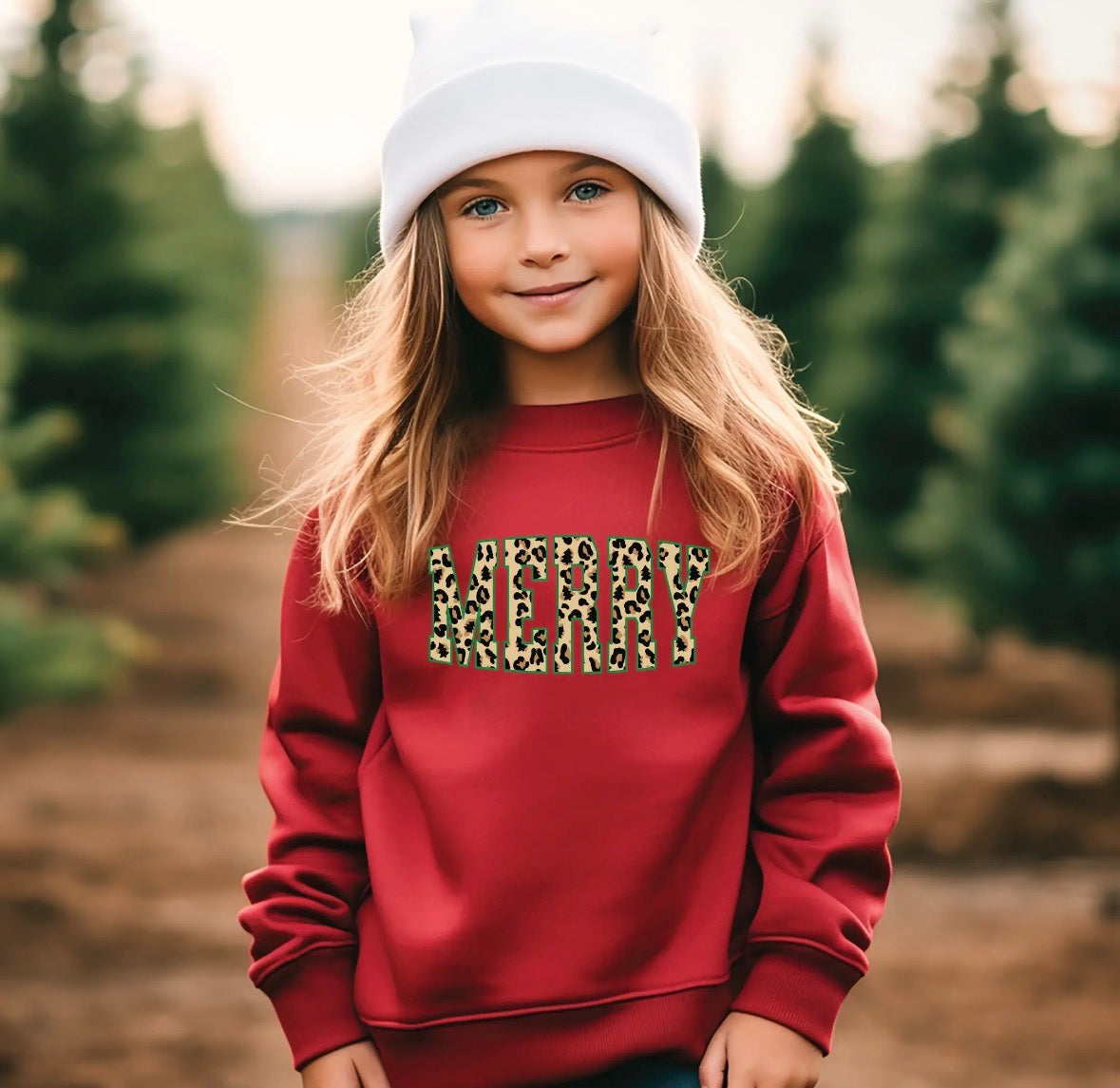 Leopard Merry Red Sweatshirt