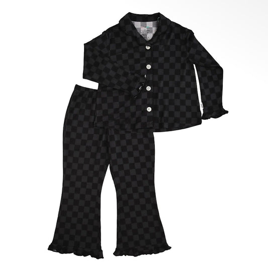 Bamboo Frankie Kids Ruffle Lounge Set