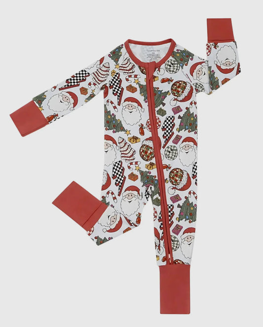 Bamboo Retro Christmas Romper