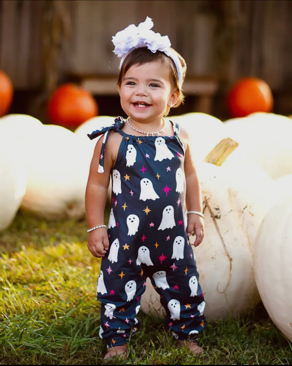 Black Ghost Jumpsuit with Adjustable Strap