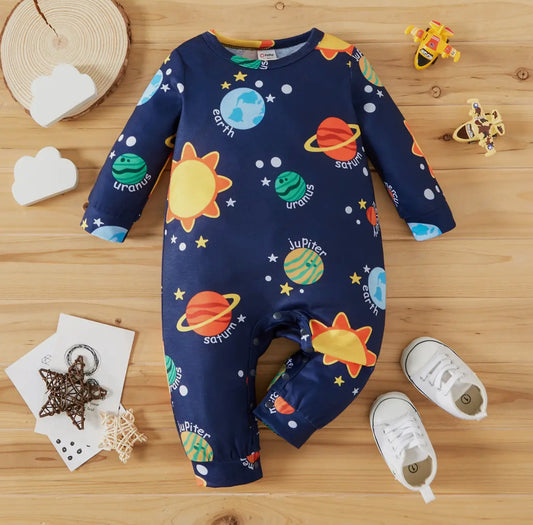 All Over Solar System Romper