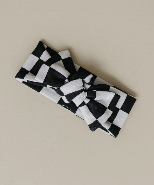 Black Checkered Headband