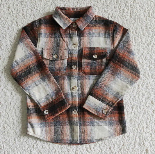 Orange Plaid Flannel